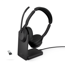 Jabra Evolve2 55 Link 380 USB-A MS Stereo Headset and Stand Jabra Evolve2 55 Link 380 USB-A MS Stereo Headset and Stand